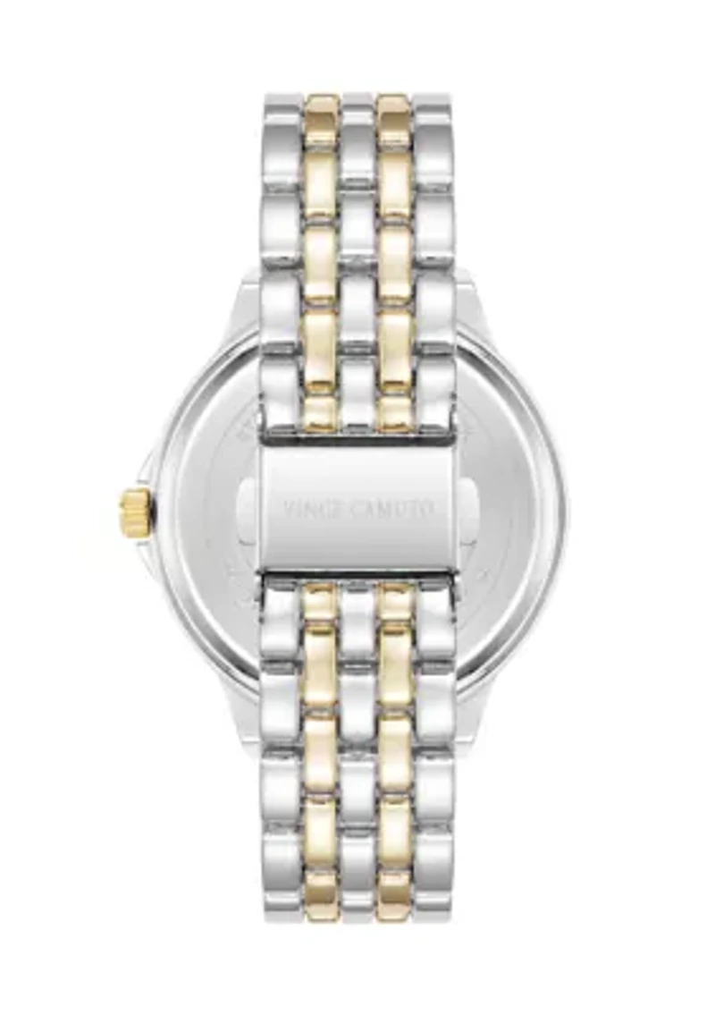 Quartz Metal Alloy Crystal Bezel Watch