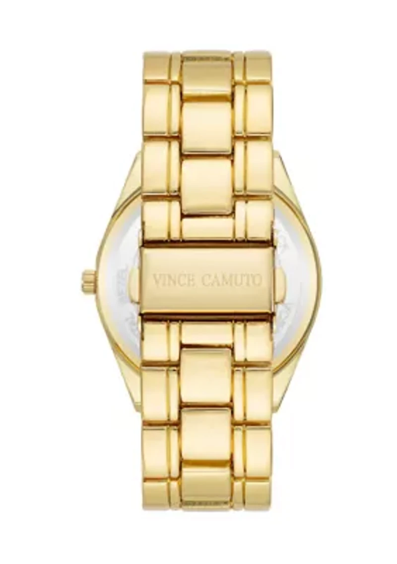 Quartz Metal Alloy Bracelet Champagne Dial Watch