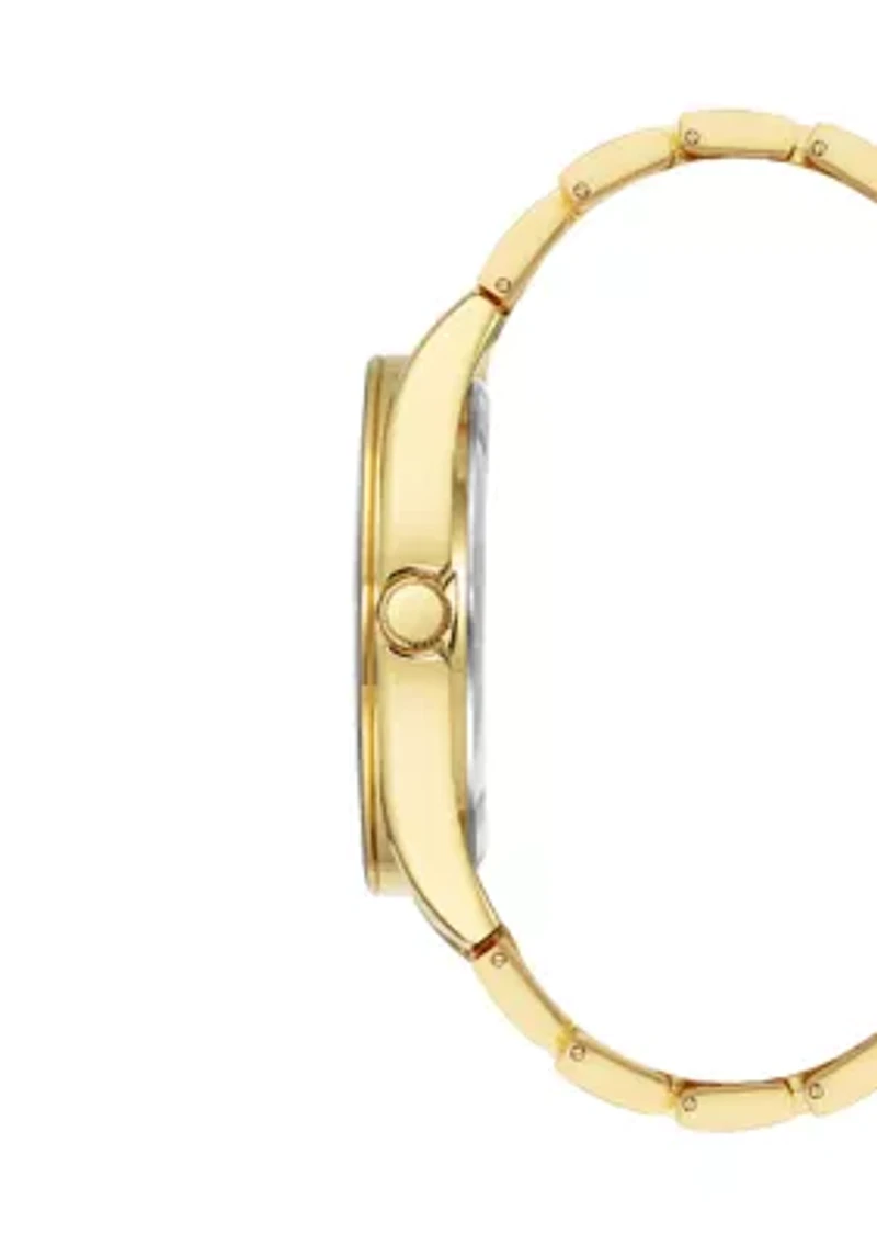 Quartz Metal Alloy Bracelet Champagne Dial Watch