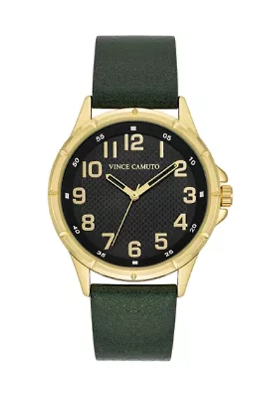 Men's Quartz Leather Band Watch