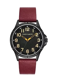 Men's Quartz Leather Band Watch