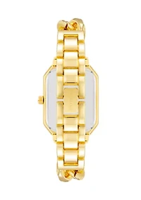 Gold Metal Chain Watch with Champagne Dial 
