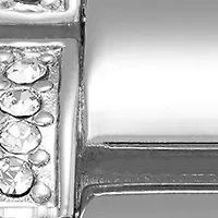 Quartz Silver-Tone Metal Alloy Crystal Embellished Watch