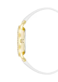 Glitz Dial Faux Leather Band Watch