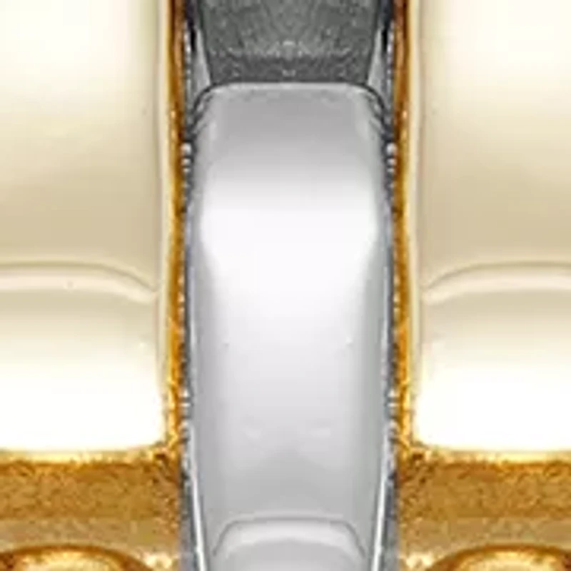Two-Tone Metal Alloy Bracelet  Mother of Pearl Dial Watch