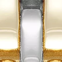 Two-Tone Metal Alloy Bracelet  Mother of Pearl Dial Watch