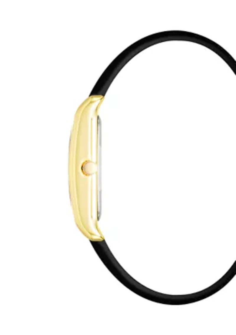 Quartz Crocodile Pattern Leather and Metal Alloy Watch