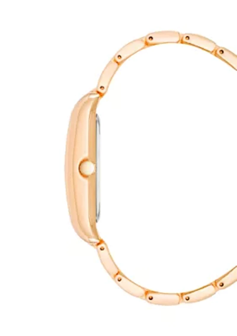 Rectangle Face Metal Bracelet Watch