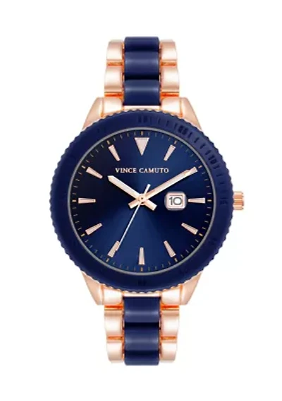 Rose Gold with Navy Accents Watch