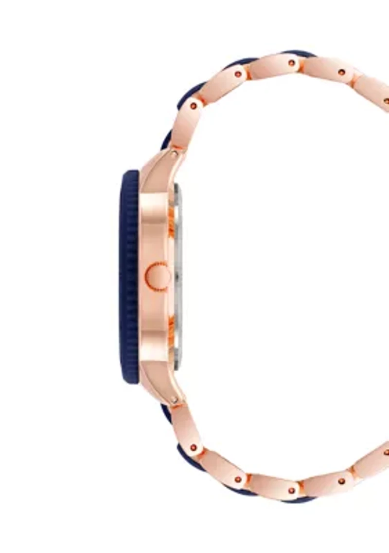 Rose Gold with Navy Accents Watch