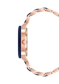 Rose Gold with Navy Accents Watch