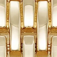 Quartz Gold-Tone Metal Alloy Bracelet with Black Dial Watch