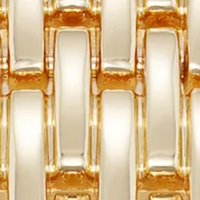 Quartz Gold-Tone Metal Alloy Crystal Bezel Watch