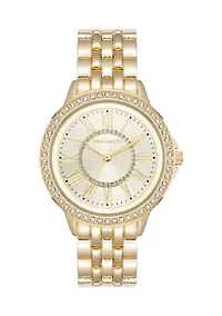 Quartz Metal Alloy Crystal Bezel Watch
