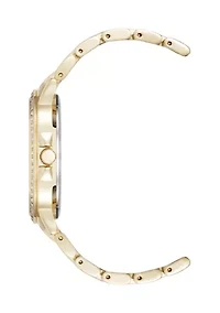 Quartz Metal Alloy Crystal Bezel Watch