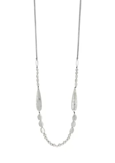 Silver Tone Multi Beaded Necklace