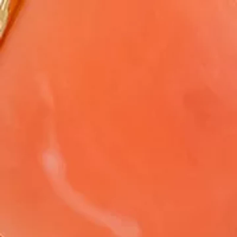 Gold Tone Coral Teardrop Pendant Necklace