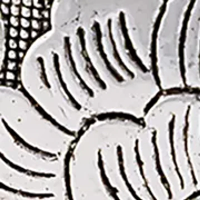 Silver Tone Etched Wide Cuff Bracelet