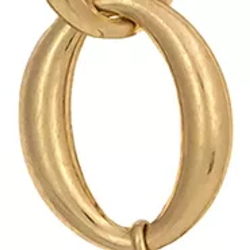 Gold Tone Long Chain Necklace