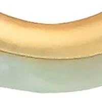 Gold Tone Post Top with Natural Stone Donut Drop Earrings