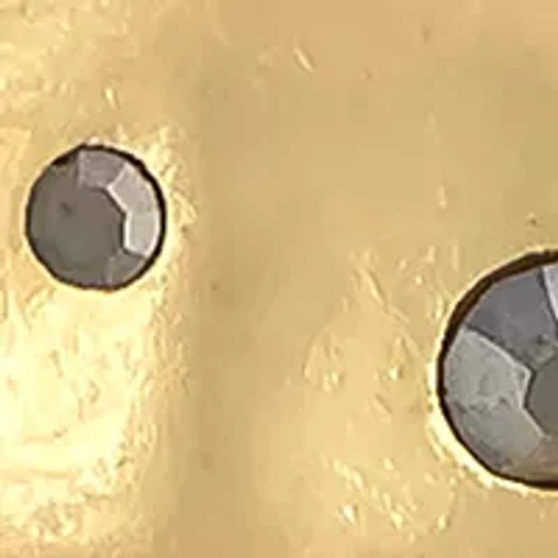 Gold Tone Hammered Oval Drop with Hematite Scattered Stones Earrings