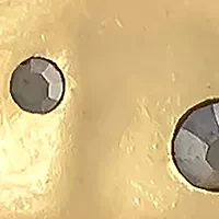 Gold Tone Hammered Oval Drop with Hematite Scattered Stones Earrings