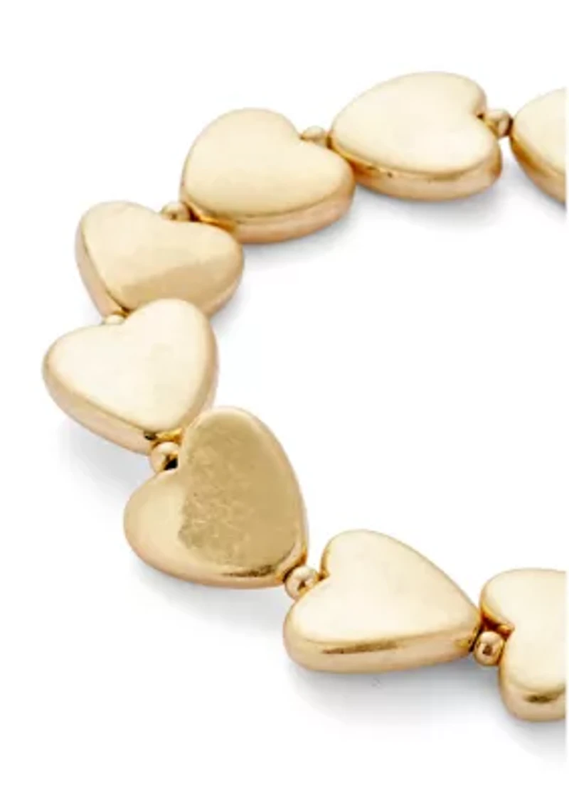 Heart Bead Stretch Bracelet