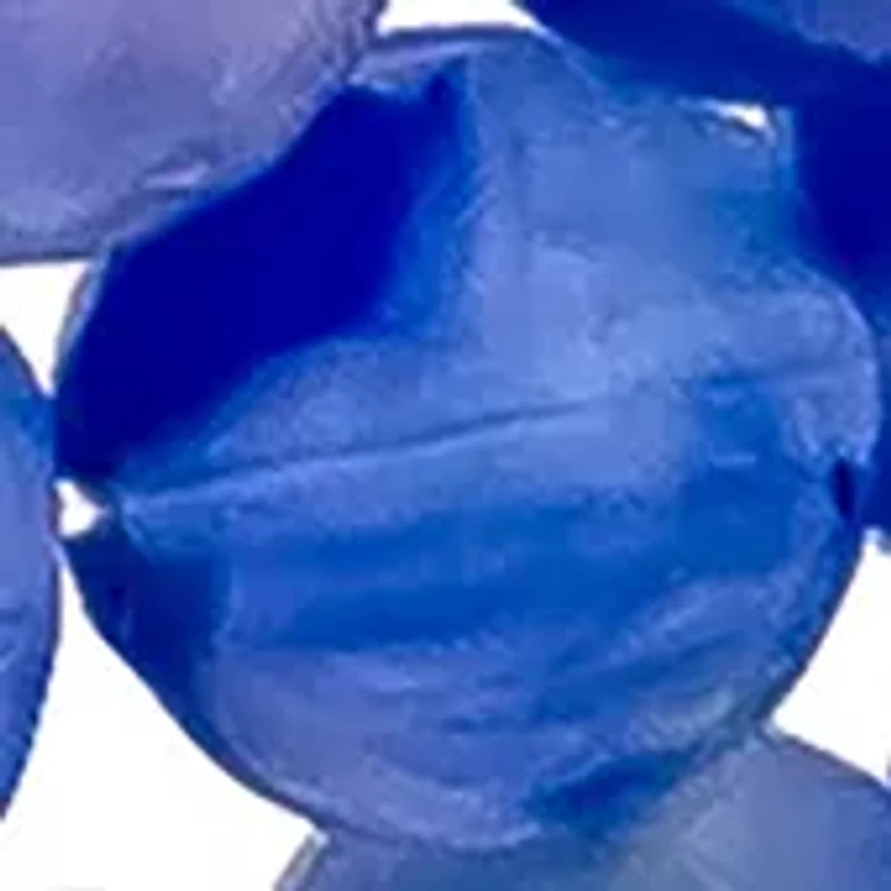 Silver Tone Blue and Multicolored Beaded Coil Bracelet