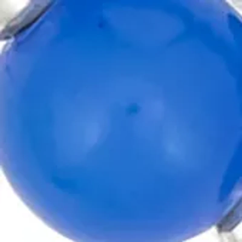 Silver Tone Multi Blue Beaded Stretch Bracelet - Set of 2