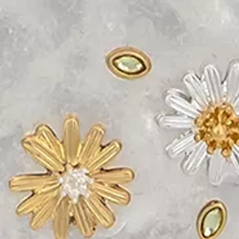 Two-Tone Long Beige Cord Round Pendant Disc with Etched Metal  Flower Accents Necklace