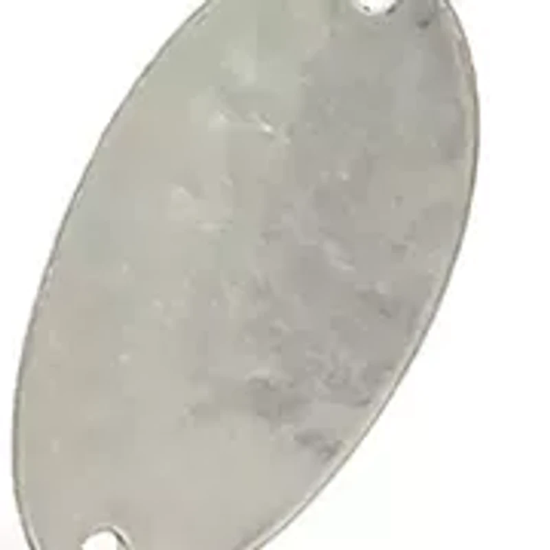 Silver-Tone Long Linked Hammered Oval Disc Necklace