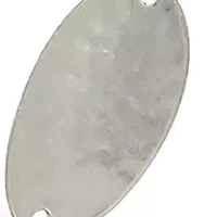 Silver-Tone Long Linked Hammered Oval Disc Necklace