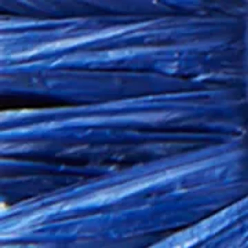 Blue Thread Wrapped C Hoop Earrings