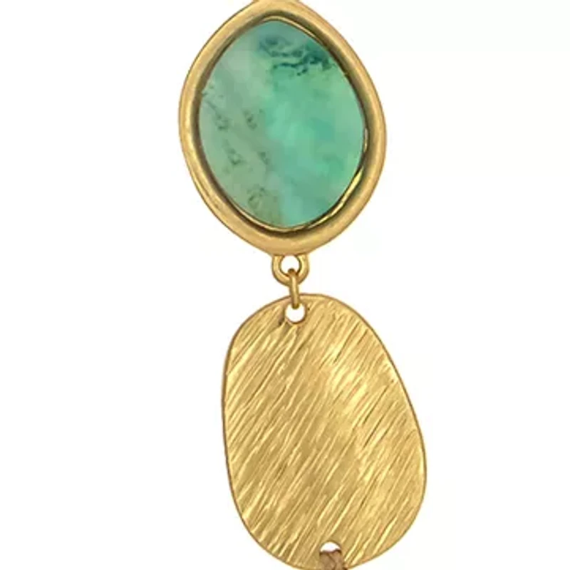 Gold Tone with Disc Stations on Cord Long Necklace