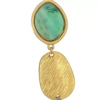 Gold Tone with Disc Stations on Cord Long Necklace