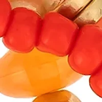 Gold-Tone 3-Row Multi Beaded Stretch Bracelet Set 