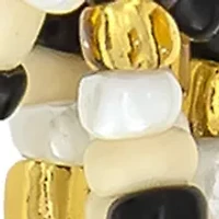 5 Row Multi Seed Bead Stretch Bracelet Set