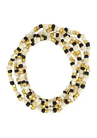 5 Row Multi Seed Bead Stretch Bracelet Set