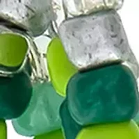 5 Row Multi Seed Bead Stretch Bracelet Set