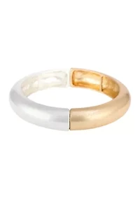 Two Tone Stretch Bangle Bracelet
