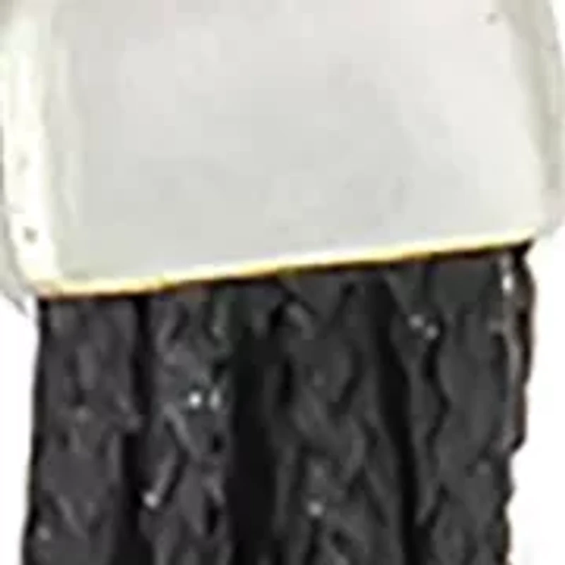 Silver Tone Multi Strand Black Cord with Disc Accents Bracelet