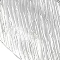 Silver Tone Textured Oval Disc Frontal Necklace