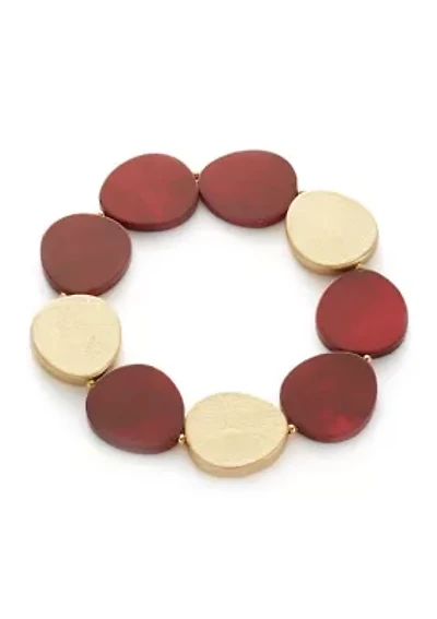 Women's Gold Tone Berry Stretch Bracelet
