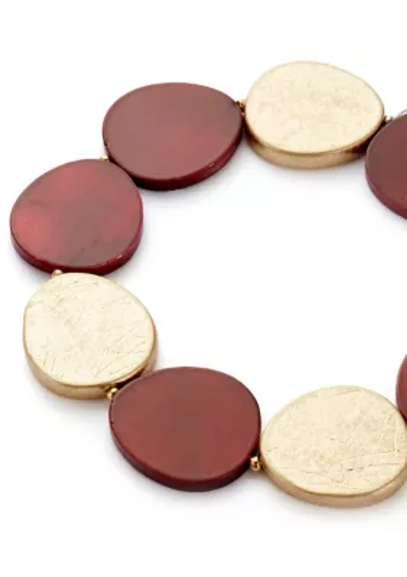 Women's Gold Tone Berry Stretch Bracelet