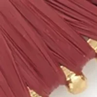 Women's Gold Tone Berry Thread Wrapped Hoop Earrings