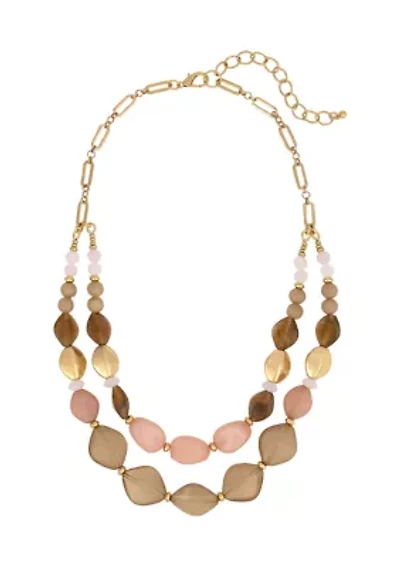 2-Row Beaded Frontal Necklace