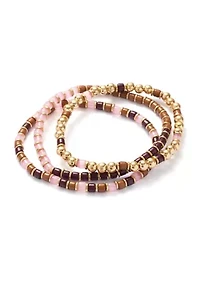  Beaded Stretch Bracelet Set