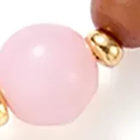 Multi Beaded Gold Tone Earrings