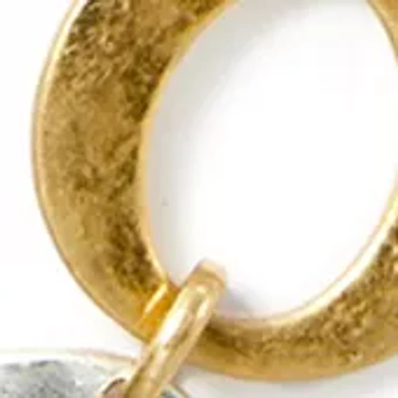 Long Tri-Tone Pendant Necklace