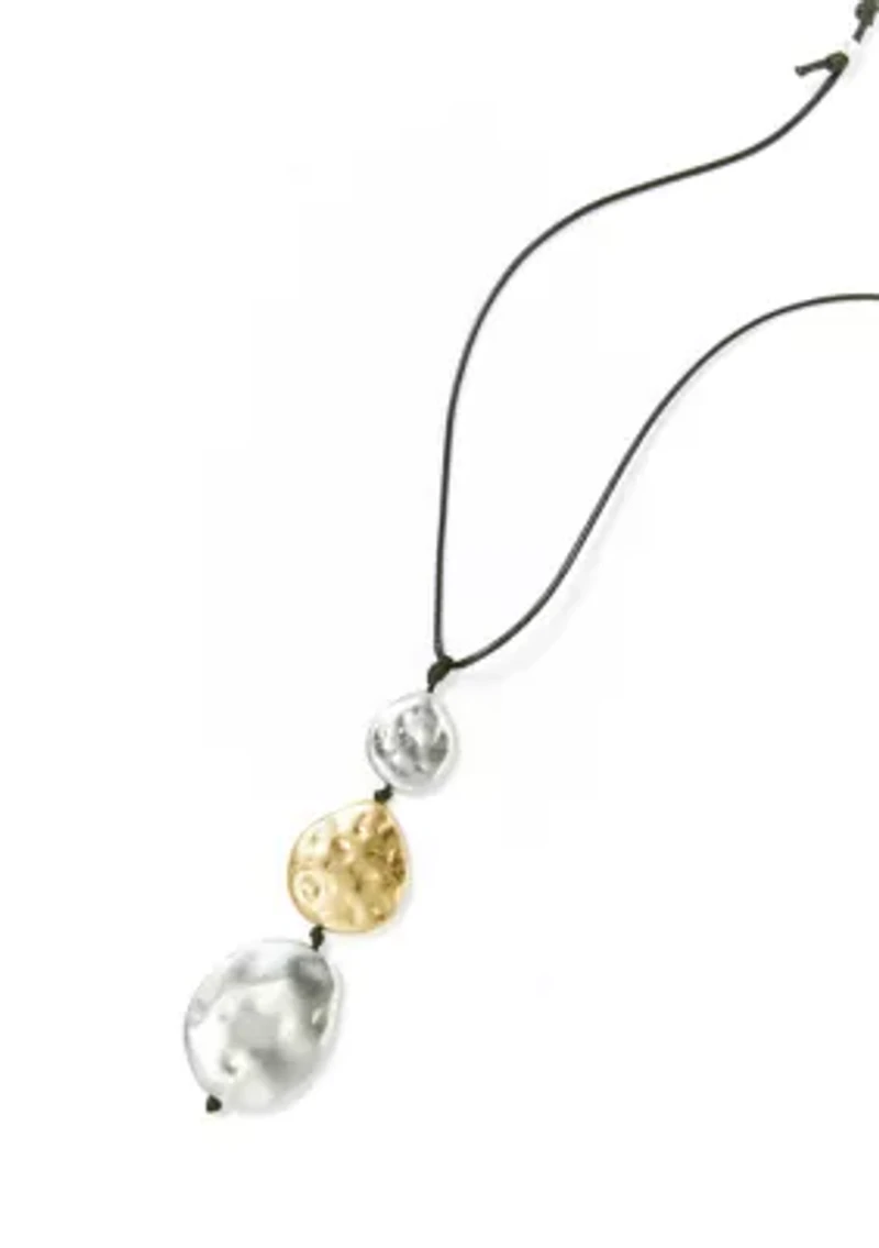 Long Triple Pendant Necklace